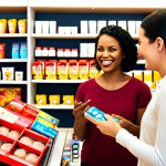 **Image Prompt:** A diverse group of customers smiling and interacting positively with a friendly shop employee. The scene depicts a bright, modern store with shelves stocked with products. Soft, inviting lighting. Focus on the positive customer experience. Keywords: customer loyalty, excellent service, happy customers, retail store, friendly interaction.