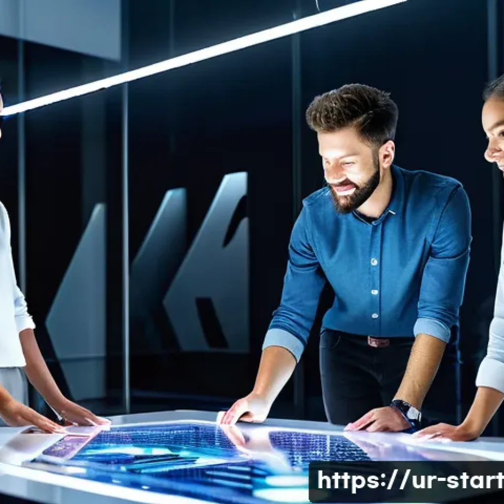 스타트업 가치 평가의 심층 분석 - **Prompt for Vision and Intangible Assets:**
"A diverse group of five young, energetic entrepren...