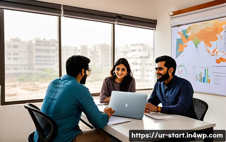 스타트업 가치 평가에서의 고객 피드백 활용 - A modern startup office scene in Karachi, Pakistan, showcasing a diverse team of young professionals...