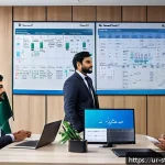 Home 21 스타트업 가치 평가를 위한 세무 전략 - A modern Pakistani startup office environment showcasing a diverse team of professionals engaged in ...